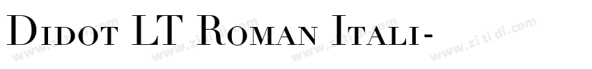 Didot LT Roman Itali字体转换